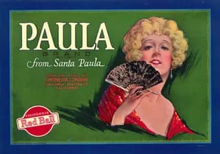 Paula, citrus crate label, Santa Paula, Ventura Co., California, 1928