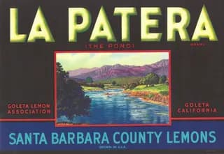 La Patera, citrus crate label, lemons, Goleta, California, 1900-1910
